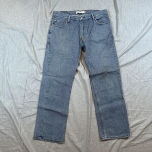 Levis 505 Jeans Mens‎ 36x30 Blue Straight Fit Denim Classic Medium Wash Durable